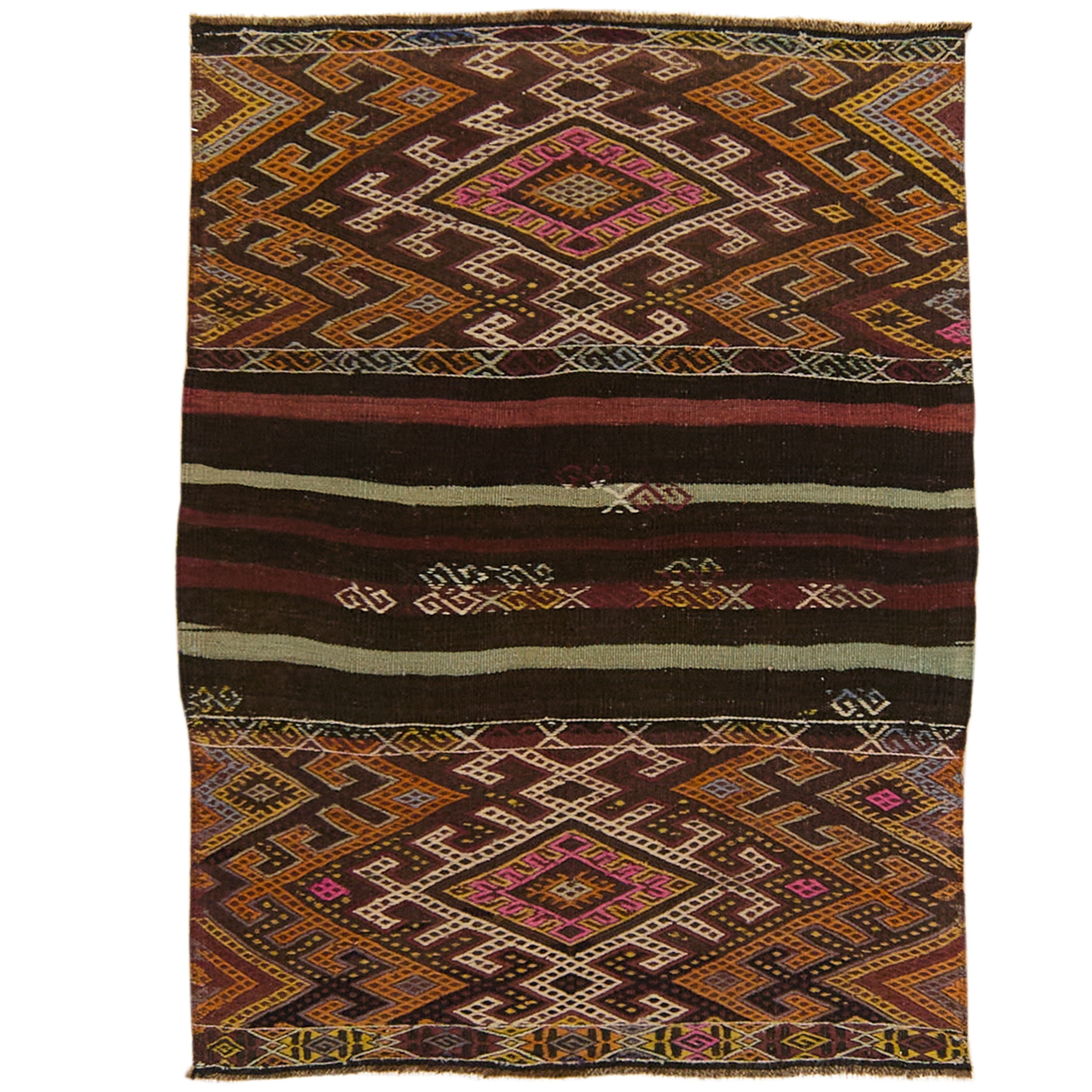 Meredith: Vintage Turkish Rug - Geometric elegance for your home. | Kuden Rugs