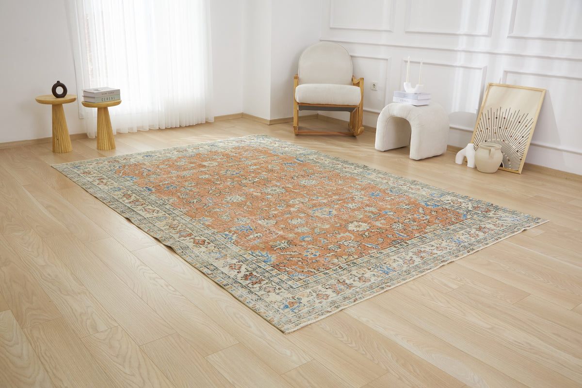 Michele | Intricate Allover Design | Vintage Turkish Carpet | Kuden Rugs