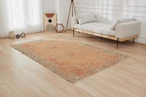 Minnie | Orange Elegance | Authentic Antique washed Carpet | Kuden Rugs