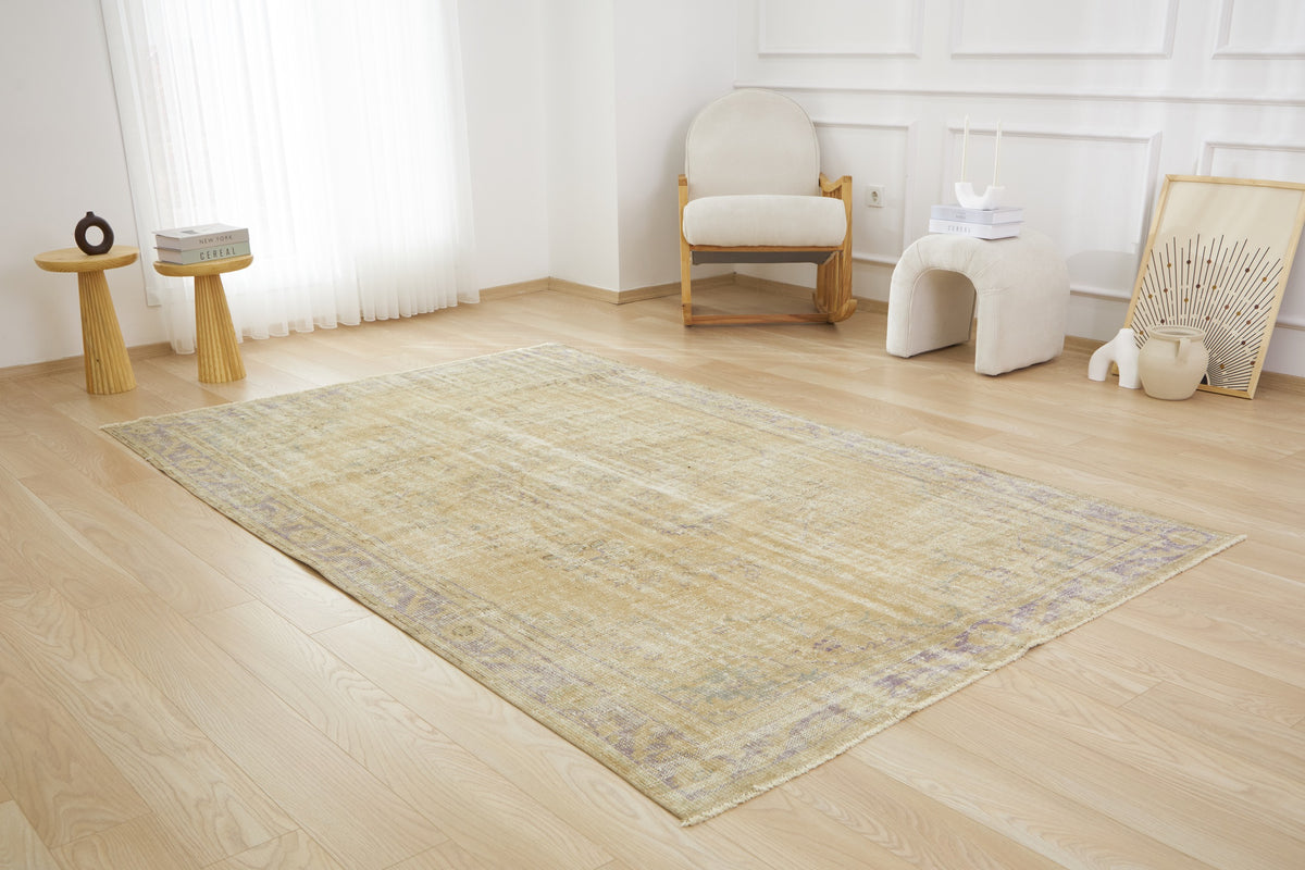 Nandini | Beige Vintage Charm | Hand-Knotted Area Rug | Kuden Rugs