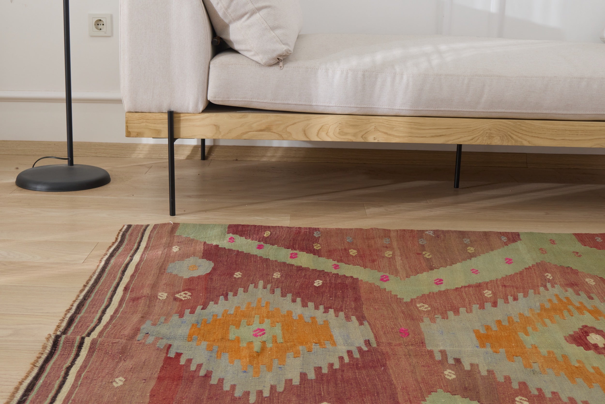 Handwoven artistry meets geometric style: The Nathaly Rug. | Kuden Rugs