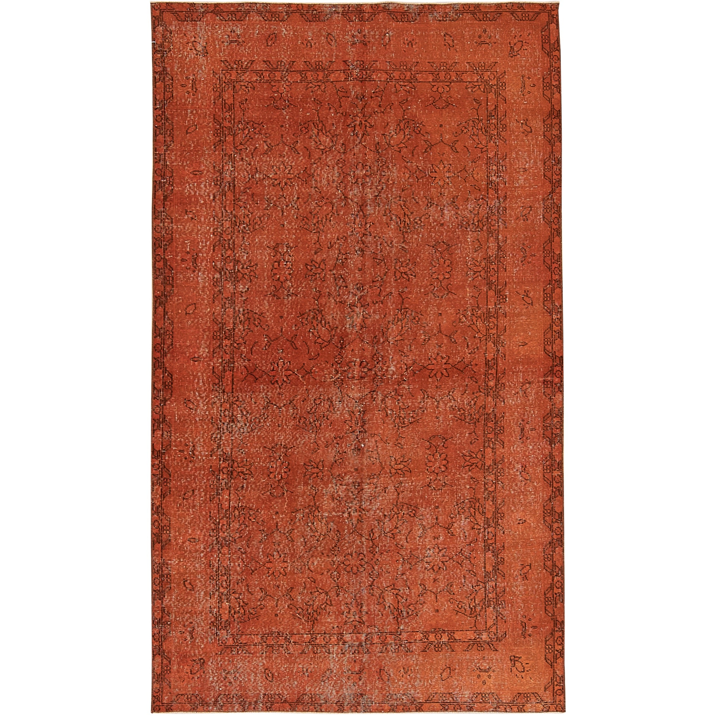 Nellie | Inviting Orange Hand-Knotted Rug | Kuden Rugs