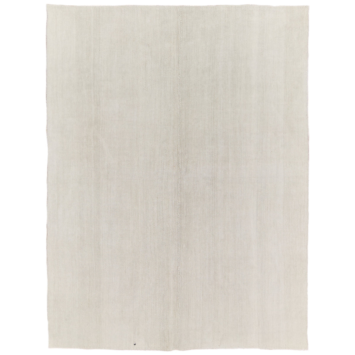 Nieve: A Pristine White Vintage Turkish Hemp Kilim Rug | Kuden Rugs