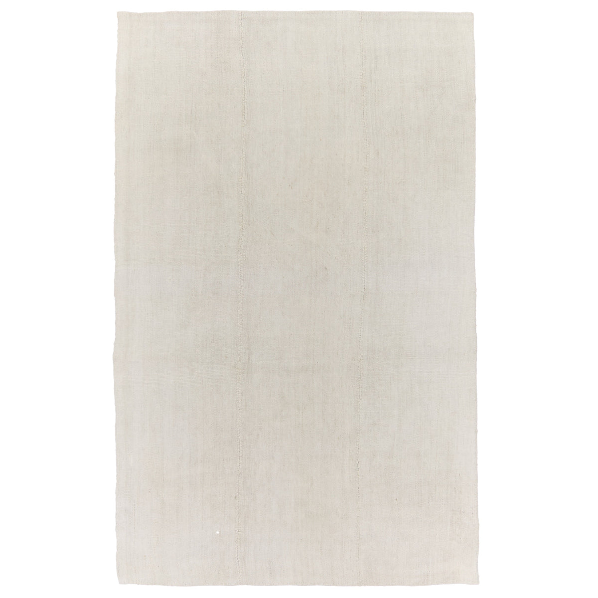 Nituna: A Pristine White Vintage Turkish Hemp Kilim Rug | Kuden Rugs