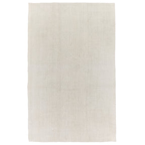 Nituna: A Pristine White Vintage Turkish Hemp Kilim Rug | Kuden Rugs