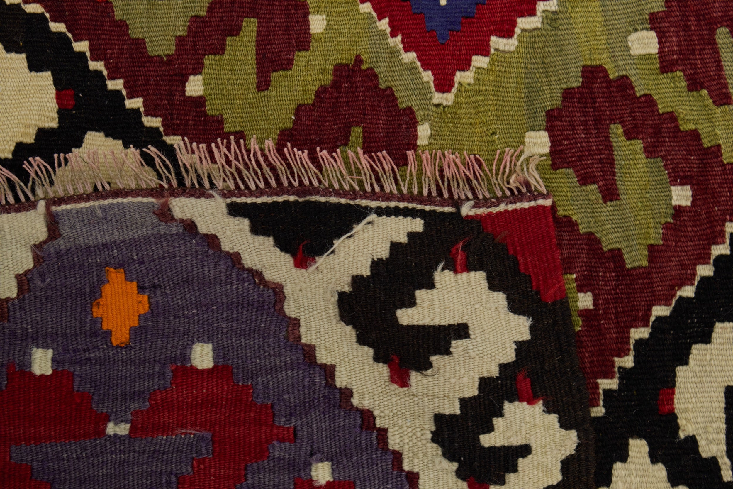 Embrace the Mesmerizing Hues of Nola, a Vintage Turkish Kilim | Kuden Rugs