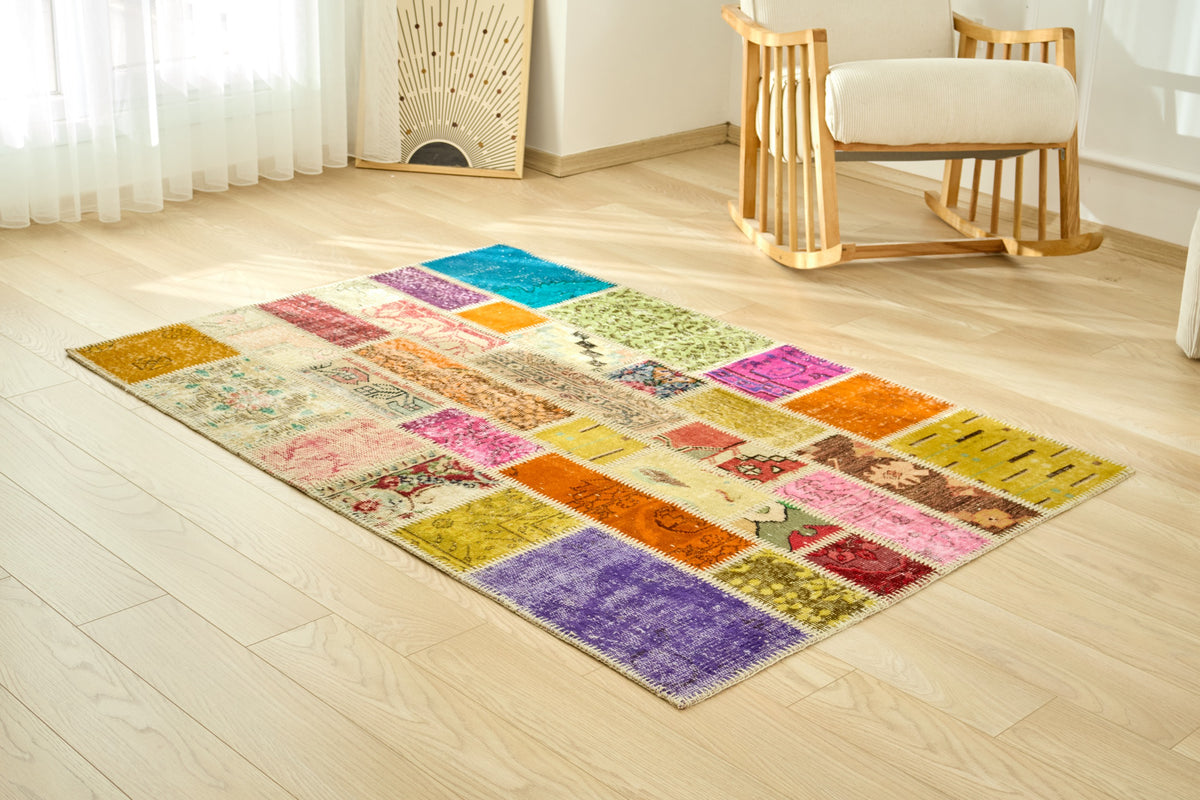 Odelinda - Vintage Patchwork Rug | Kuden Rugs