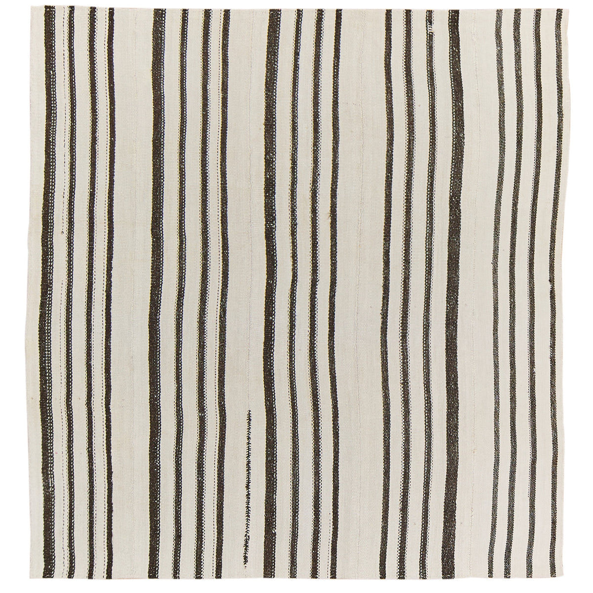 Pamala: A Captivating Striped Vintage Turkish Hemp Kilim Rug | Kuden Rugs