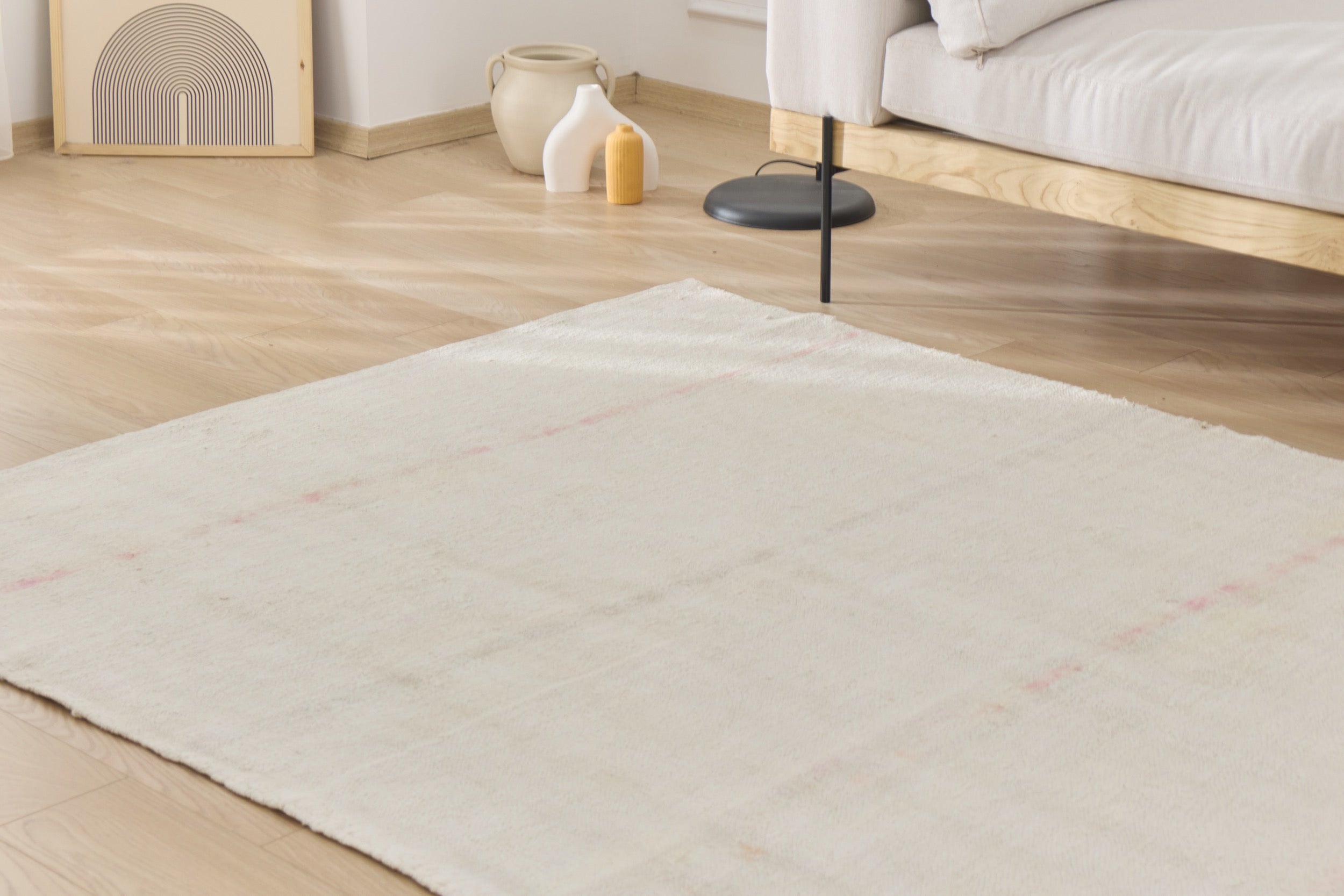 Petula: A Spacious Turkish Hemp Rug with a Crisp, Clean Palette | Kuden Rugs