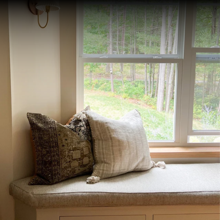 Vintage Pillows On A Cozy Corner