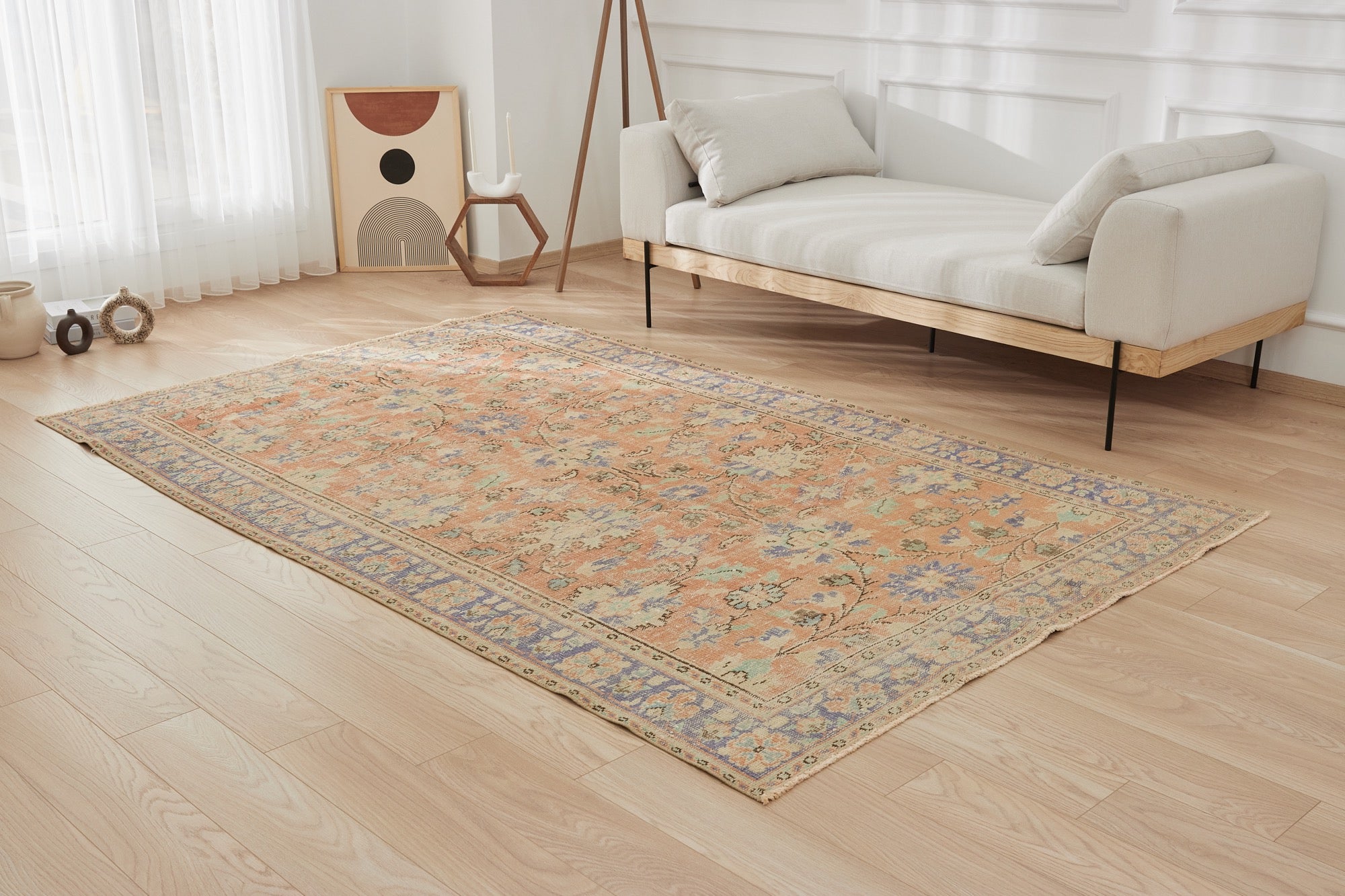 Sabrina | Orange Elegance | Authentic Antique washed Carpet | Kuden Rugs