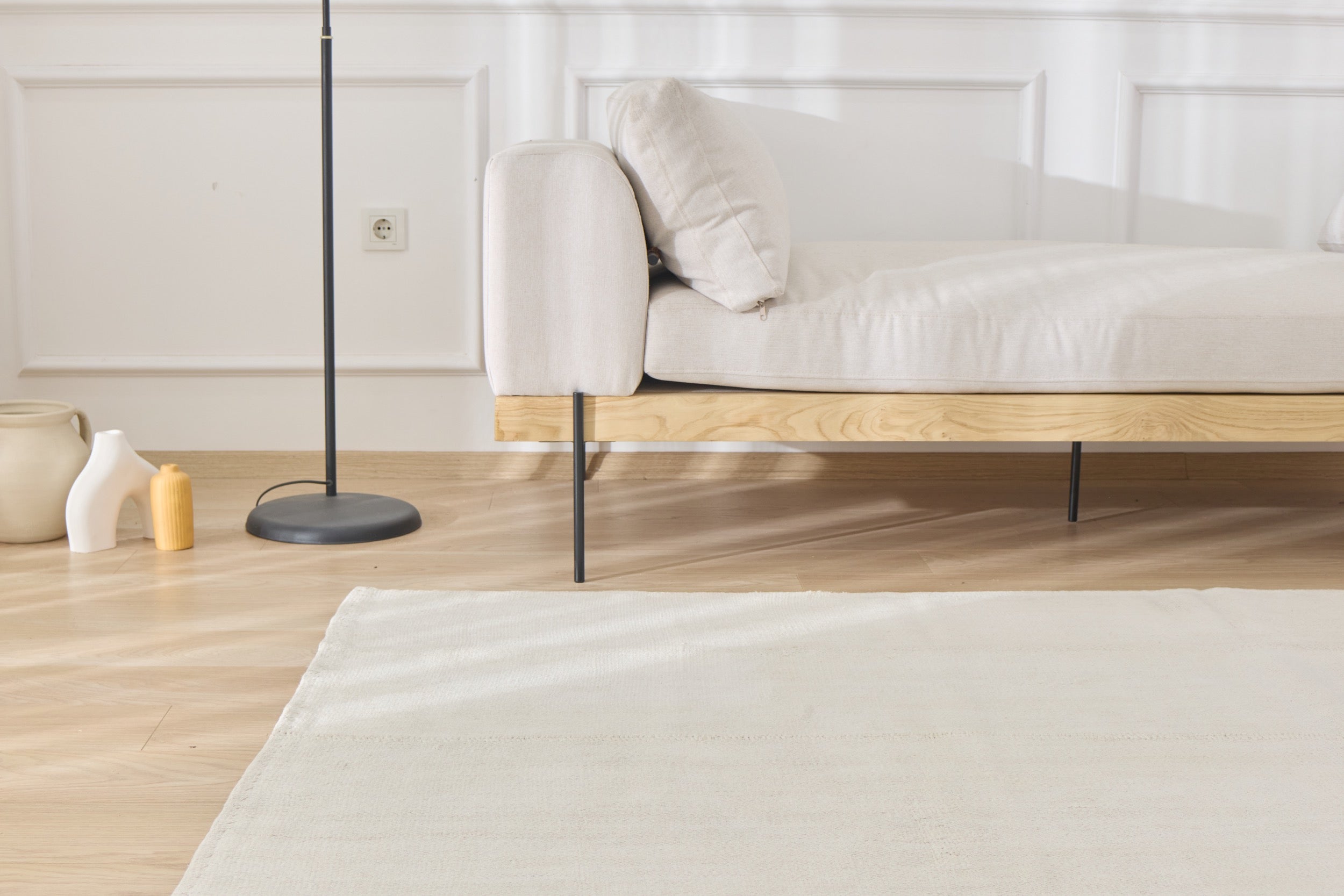 Step into a World of Purity with Sajili, a Low-Pile Turkish Rug | Kuden Rugs