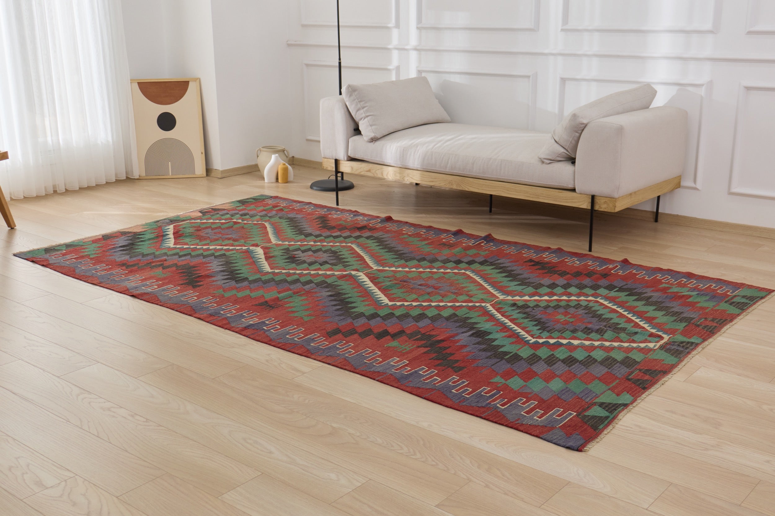 Embrace vibrant design with the Shiloh hand-knotted rug. | Kuden Rugs