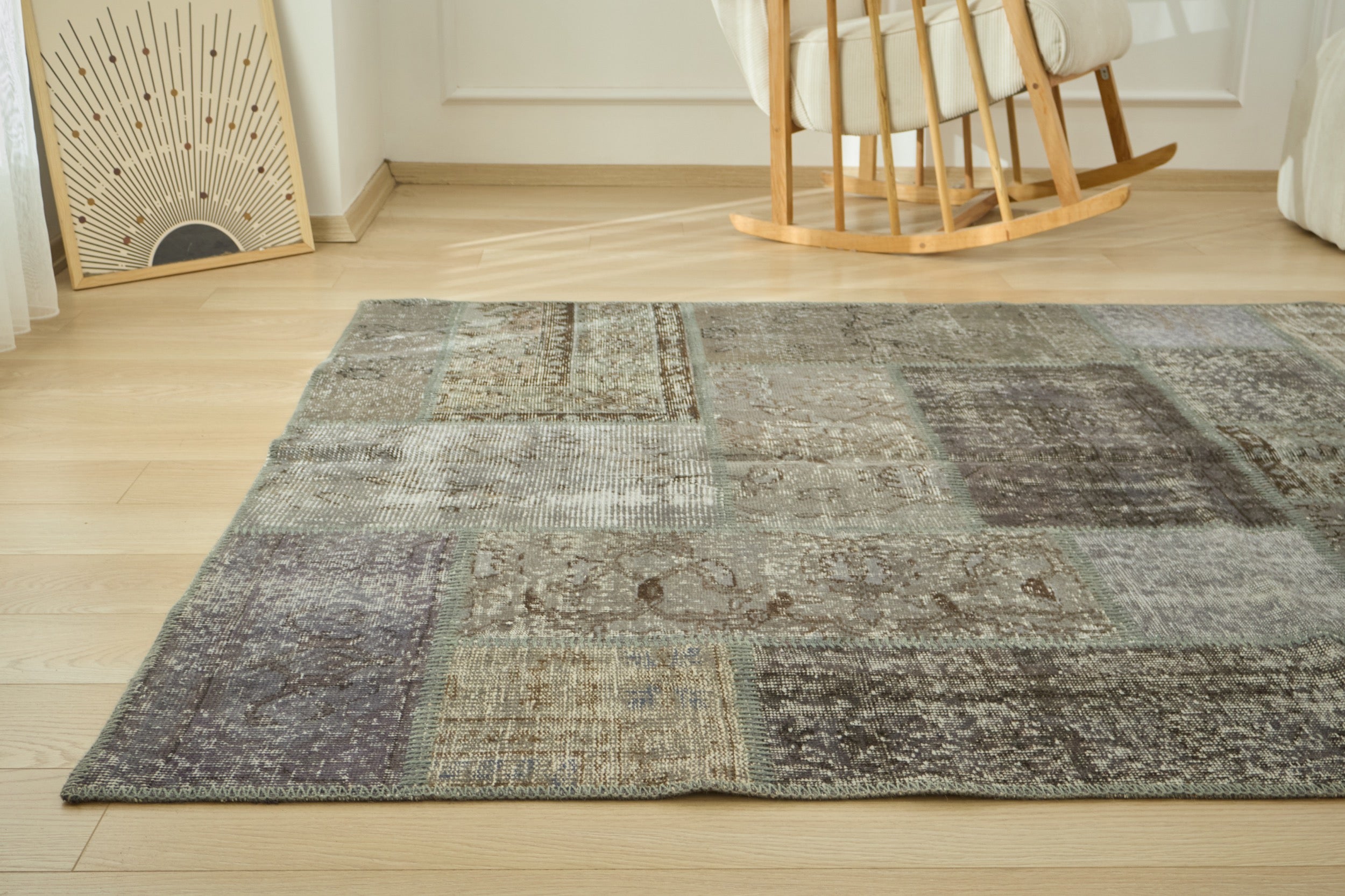 Stephany - Vintage Patchwork Rug | Kuden Rugs