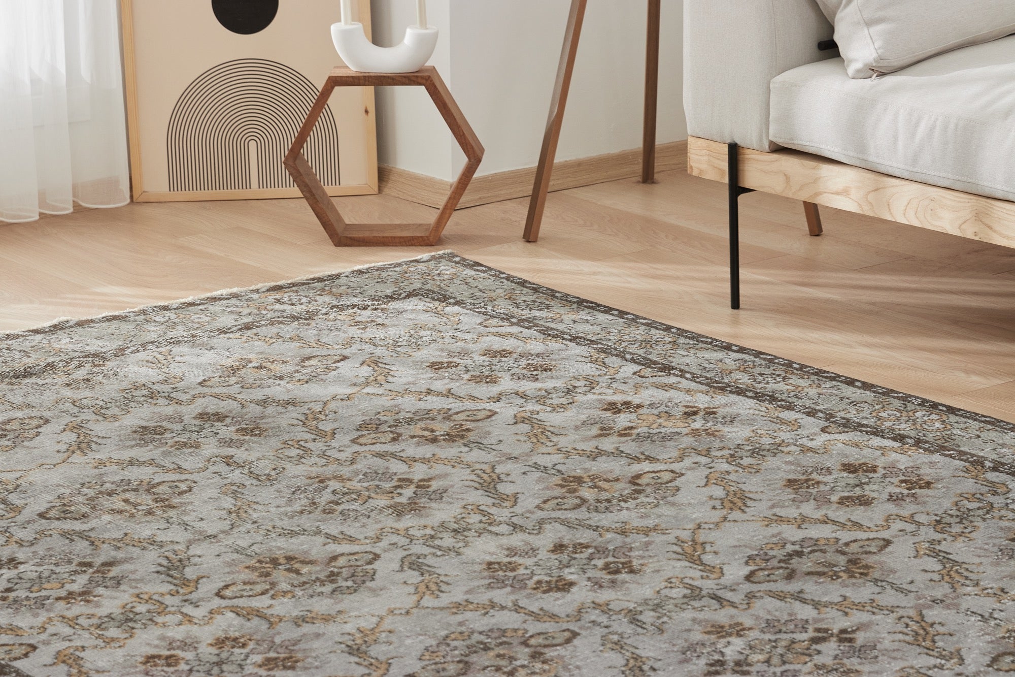 Tasha | Distinctive Overdyed Vintage Carpet | Kuden Rugs