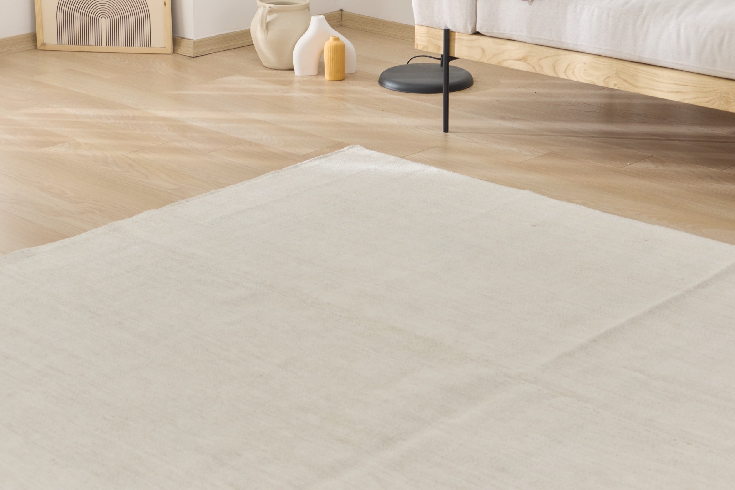 Tatania: An Expansive Turkish Hemp Rug with a Crisp, Clean Palette | Kuden Rugs