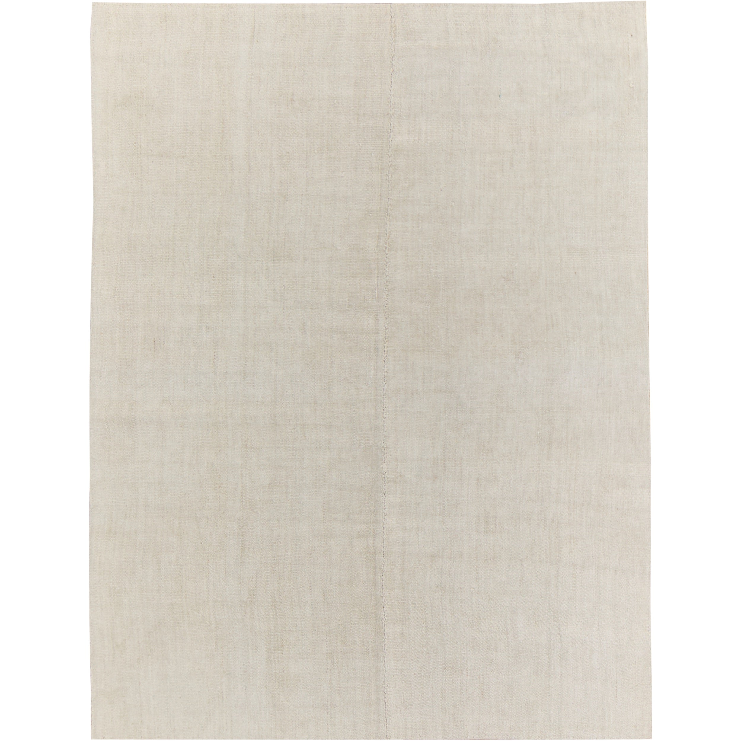 Tatjana: A Pristine White Vintage Turkish Hemp Kilim Rug | Kuden Rugs