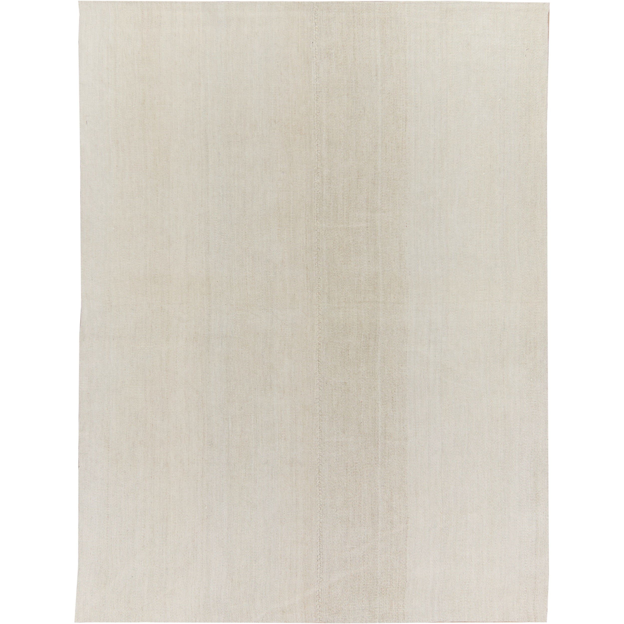 Taves: A Pristine White Vintage Turkish Hemp Kilim Rug | Kuden Rugs