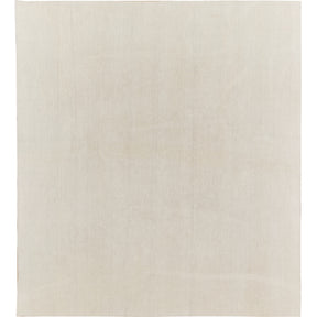 Teagen: A Pristine White Vintage Turkish Hemp Kilim Rug | Kuden Rugs