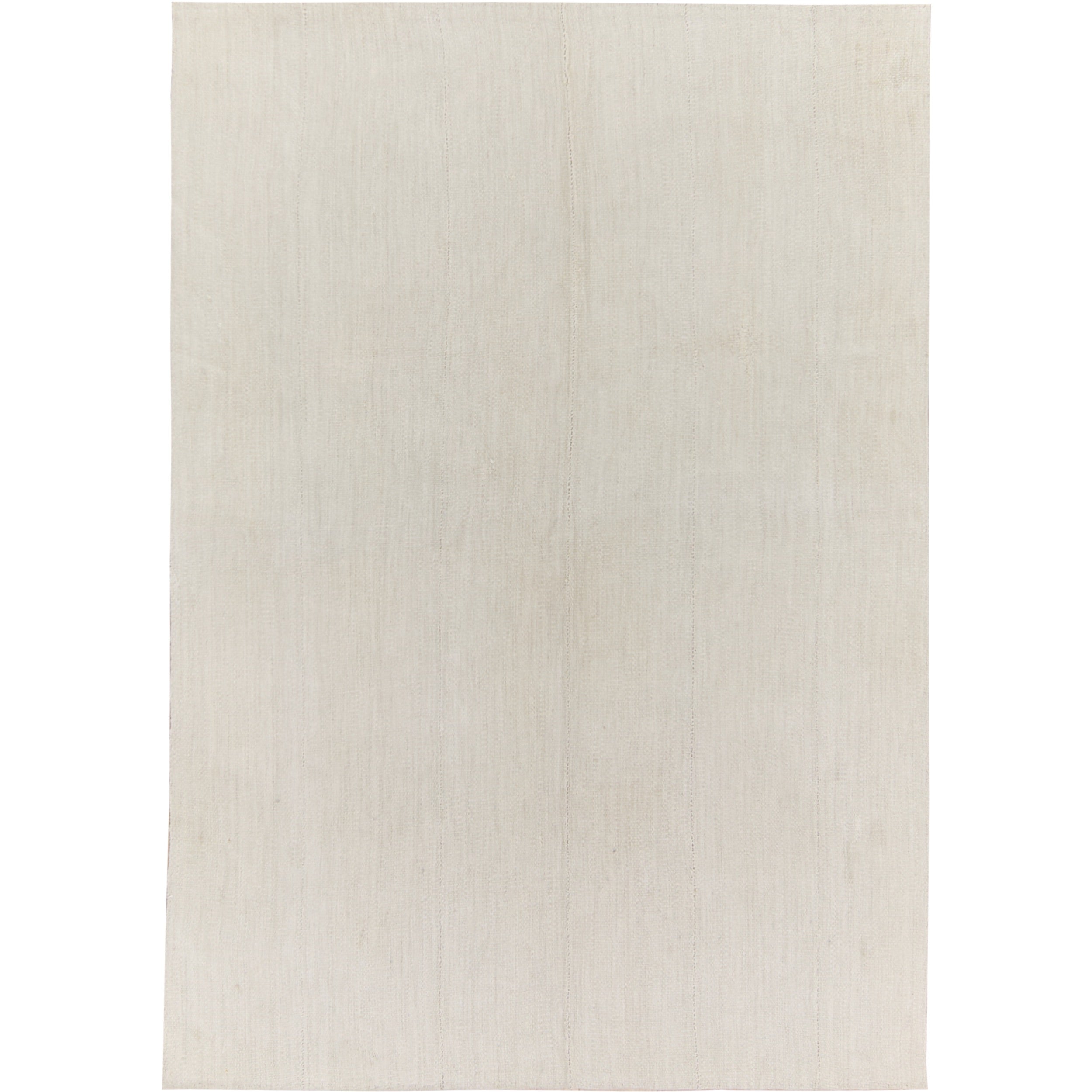 Thracia: A Pristine White Vintage Turkish Hemp Kilim Rug | Kuden Rugs