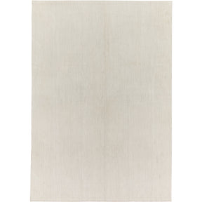 Thracia: A Pristine White Vintage Turkish Hemp Kilim Rug | Kuden Rugs