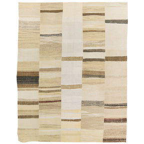 Totie: A Soft Beige Vintage Turkish Wool Hemp Rug | Kuden Rugs