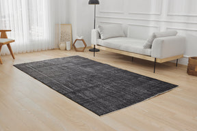 Overdyed Black Sophistication - Vienn's Professional Carpet Expertise | Kuden Rugs