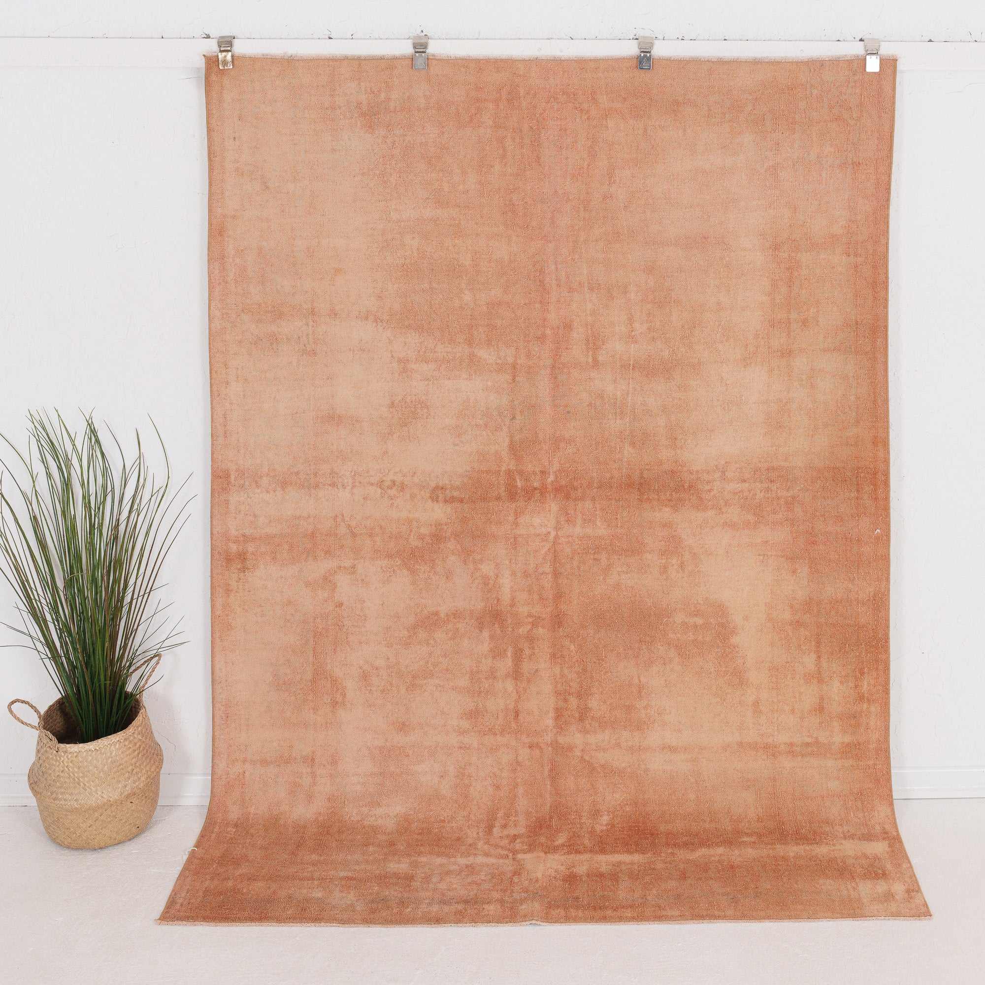 6' x 8' - Vintage Indian Area Rug, Orange - Gaerisaria | Kuden Rugs