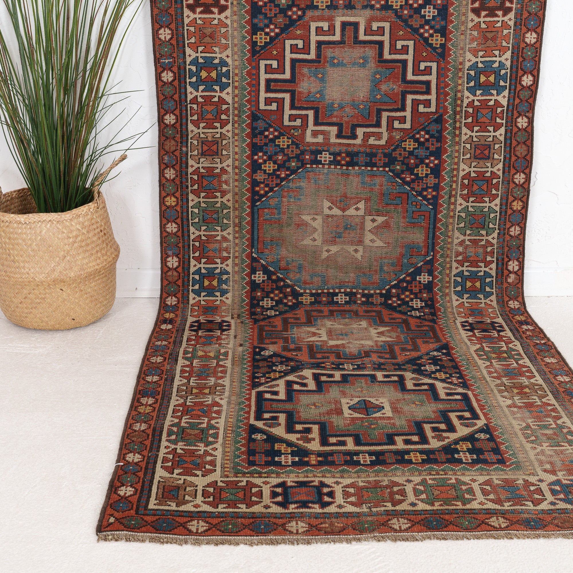 Elanena - Vintage Kazak Runner Rug