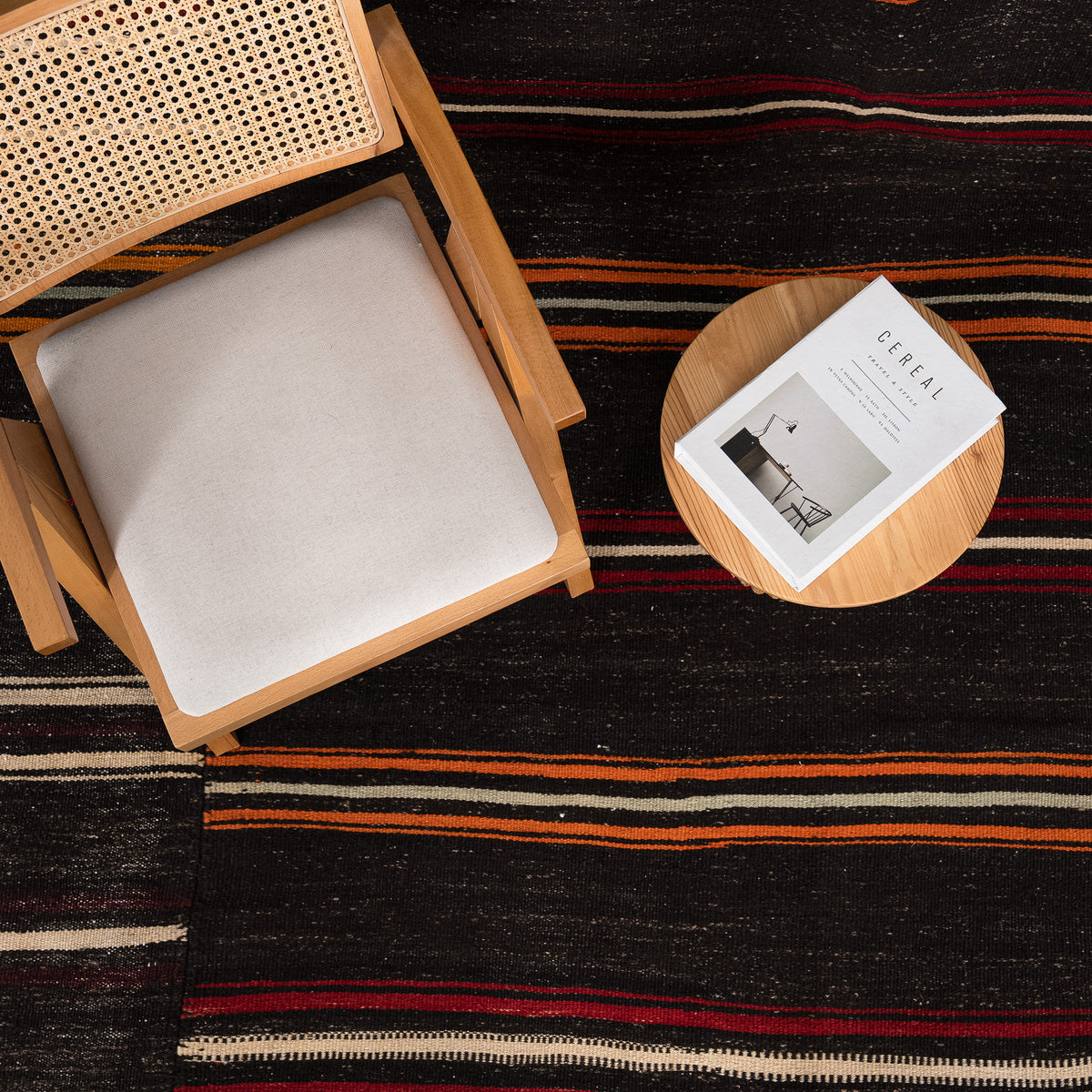 Kilim Black Area Rug