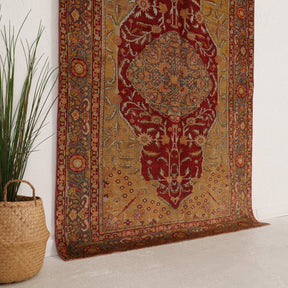 Red and Gold Area Wool Rug