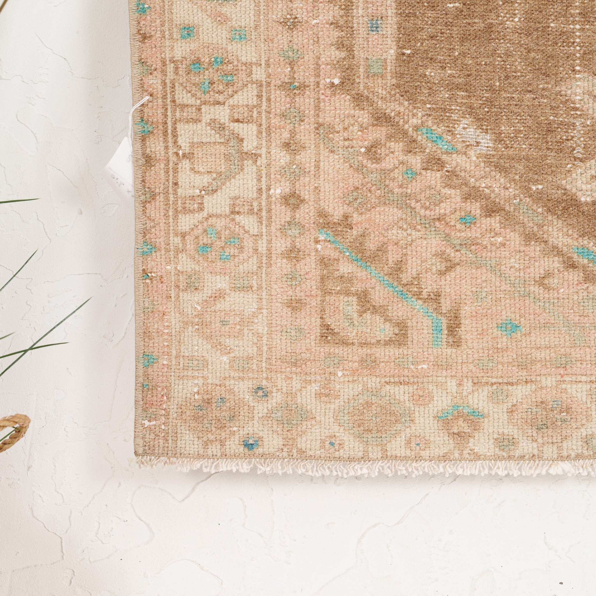 4' x 5' - Vintage Persian Small Rug, Brown - Heloise | Kuden Rugs