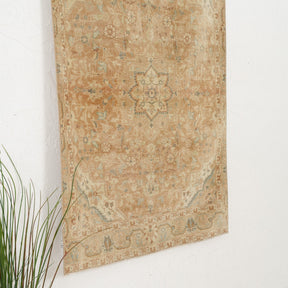 Gold and Blue Area Wool Rug