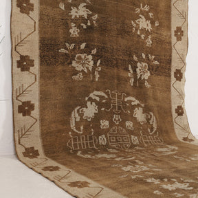 Brown and Beige Area Wool Rug