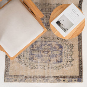 Antiquewashed Beige Runner Rug