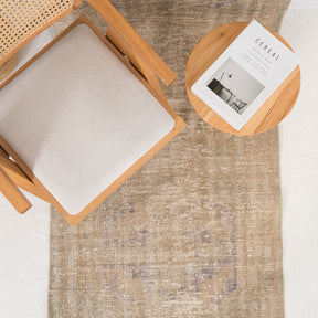 Antiquewashed Beige Runner Rug
