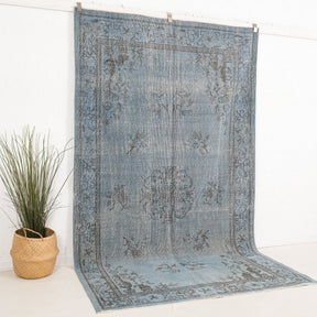 Blue and Gray Area Wool Rug