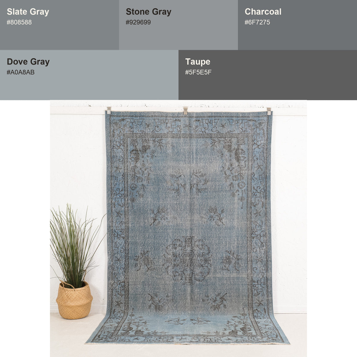 Medium Blue Antique Rug