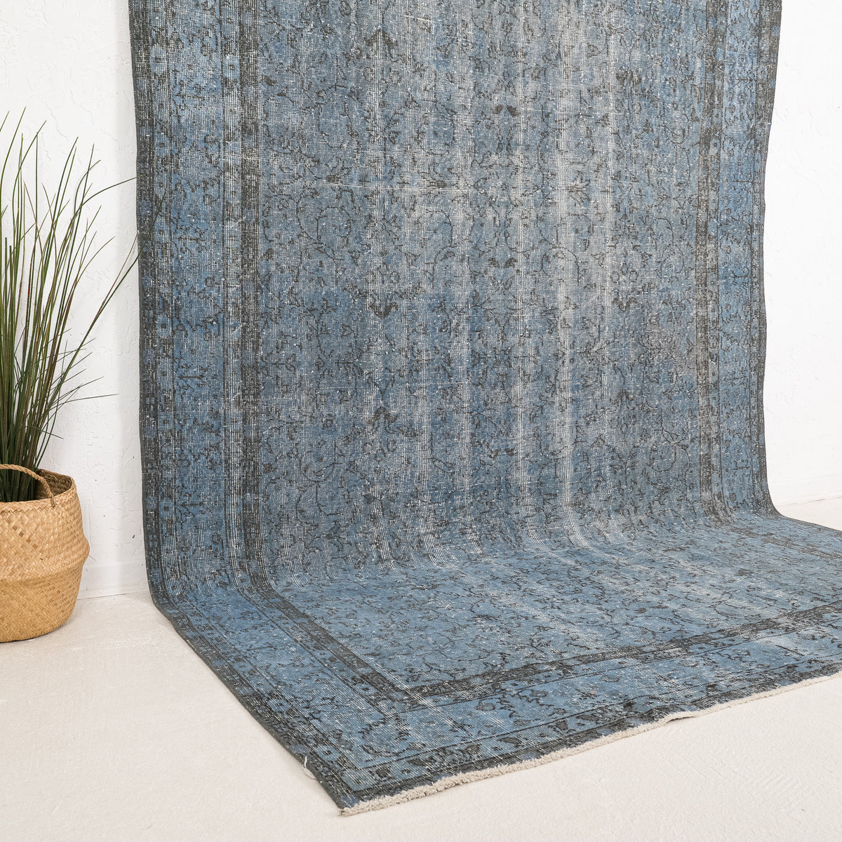 Blue and Gray Area Wool Rug