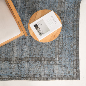 Overdyed Blue Area Rug
