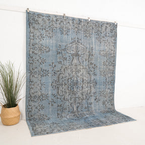 Blue and Gray Area Wool Rug