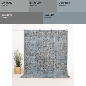 Large Blue Antique Rug