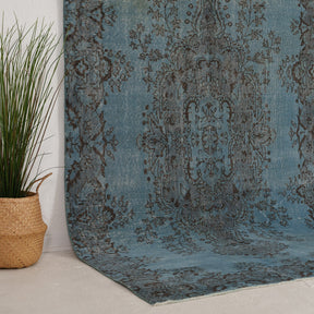 Blue and  Area Wool Rug