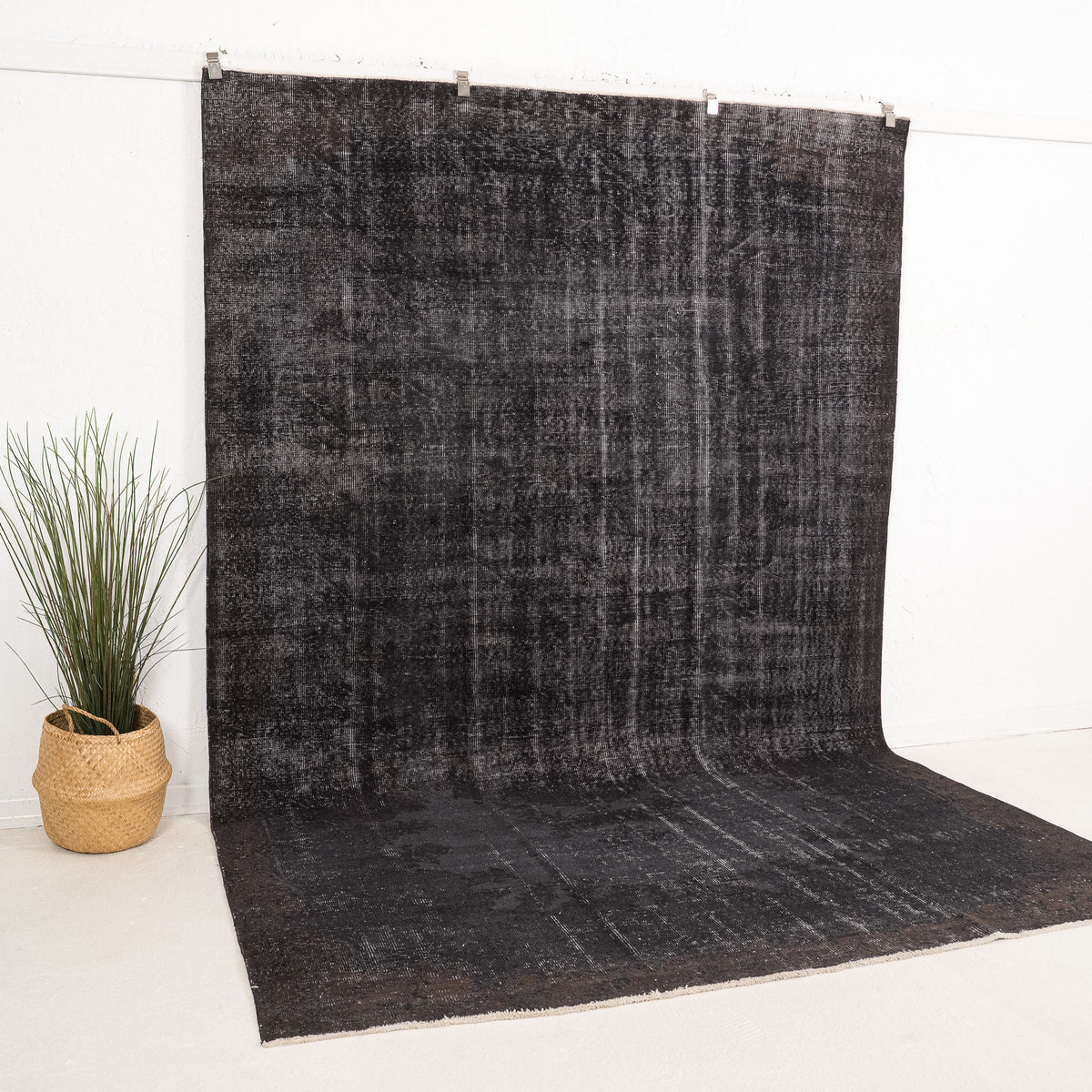 Black and Gray Area Wool Rug