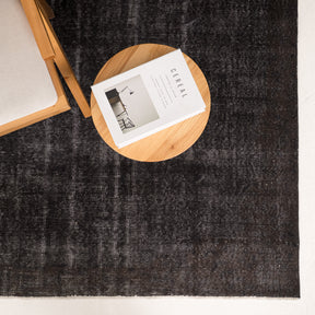 Overdyed Black Area Rug