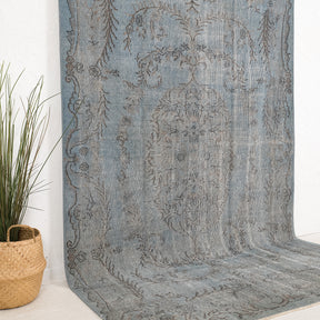 Blue and Gray Area Wool Rug