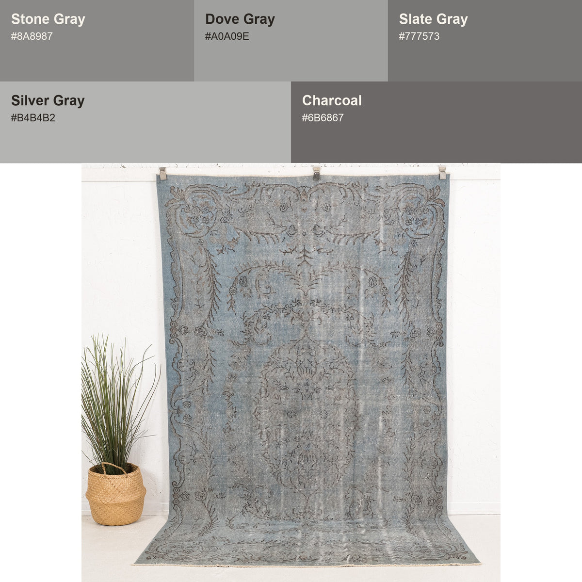 Medium Blue Antique Rug