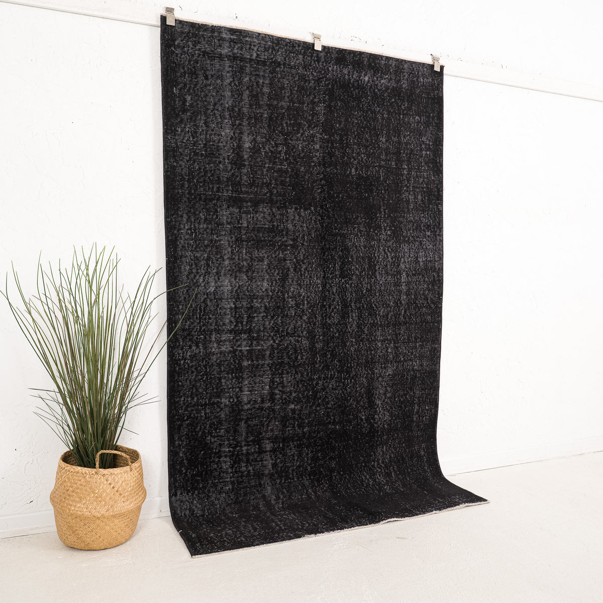 Black and Gray Area Wool Rug