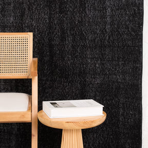 Overdyed Black Area Rug