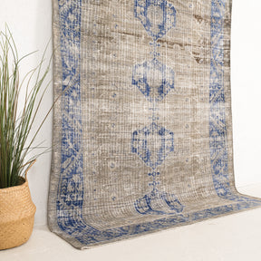 Gray and Blue Area Wool Rug